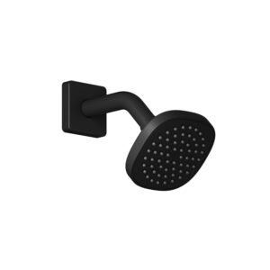 Sobrio 4" Shower Head and Wall Arm and Square Flange - Matte Black BF1762-160 Kalia