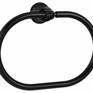 Rustik 9" Towel Ring - Black AC1505-165 Kalia