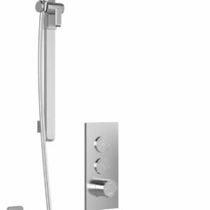SquareOne TB2 Thermostatic Push-Button Shower System with Vertical Ceiling Arm (Less Valve) - Chrome BF2069-110-001 Kalia