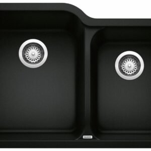 Vision U 1.75 Bowl Undermount Silgranit Sink - Coal Black 402628 Blanco