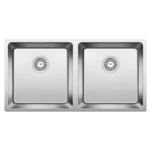 Andano U 2 Bowl Undermount Sink - Stainless 401334 Blanco