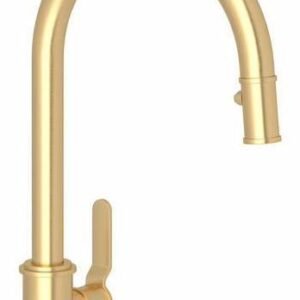 Armstrong Touchless Kitchen Faucet with Pulldown Spray - Satin English Gold U.4534HT-SEG-2 Perrin & Rowe