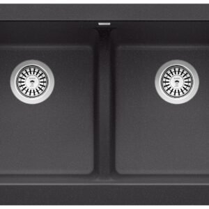 Vintera 33 2 Bowl Silgraint Apron Front Kitchen Sink - Anthracite 402590 Blanco