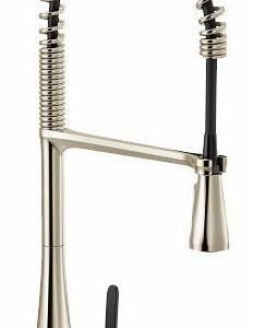 Sinema Motionsense Wave Pre-Rinse Kitchen Faucet with Spring Pulldown Spray - Polished Nickel S5235EWNL Moen