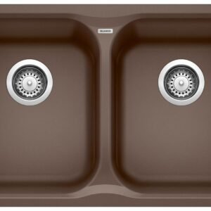 Vision U 2 Bowl Undermount Silgranit Sink - Cafe 400376 Blanco