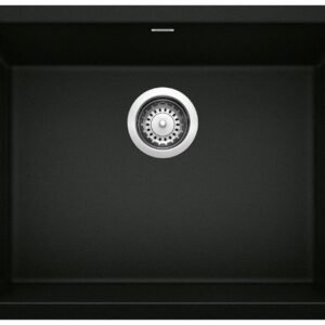 Precis 24 1 Bowl Silgranit Undermount Kitchen Sink - Coal Black 402654 Blanco