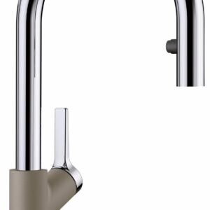 Urbena Kitchen Faucet with Pulldown Spray - Chrome/Truffle 526397 Blanco