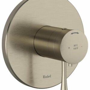 Edge 2-Functions Thermostatic Valve Trim - Brushed Nickel TEDTM44BN RIOBEL