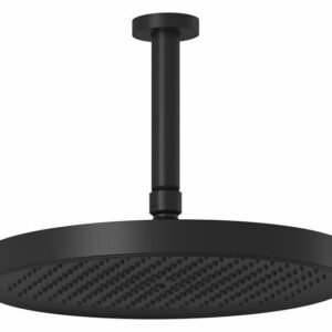 Moroka Plus 12" Round Rainshower Shower Head with Vertical Ceiling Arm - Matte Black BF2154-160 Kalia