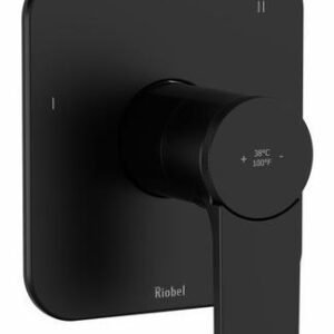 Fresk 5-Function Thermostatic Valve Trim - Black TFR45BK RIOBEL