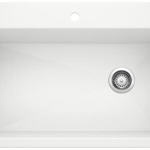 Diamond Super 1 Bowl Silgranit Drop-In Kitchen Sink - White 400068 Blanco