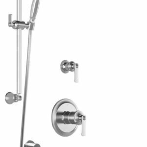 Rustik TD2  Thermostatic Shower System with Wall Arm - Chrome BF1513-110 Kalia