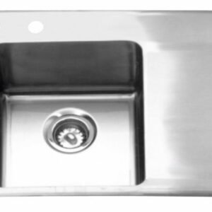 51" 3-Hole 2 Bowl Drop-In Kitchen Sink with Drainboard on Right - Stainless Steel LBDDBR6408P-1-3 Franke