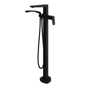 Moroka Floor Mount Tub Filler with Hand Shower - Matte Black BF1935-160 Kalia