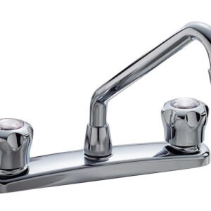 Kitchen Faucet with Fluted Handles - Chrome 25F641LF Waltec