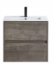 Alden Vanity 24" x 18" 2-Drawer Vanity (Cabinet Only) - Plaid Grey DC2218-24GRY Duval