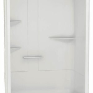 Allia 60" x 34" RH Drain Alcove 1-Piece Shower with LH Seat - White 107002-000-001-001 Maax