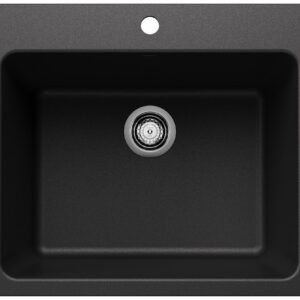Liven 1 Bowl Silgranit Dual Mount Laundry Sink - Anthracite 401902 Blanco