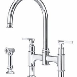 Southbank Bridge Kitchen Faucet With Side Spray - Polished Chrome U.SB57D3LMAPC Perrin & Rowe