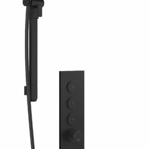 Moroka TB3 Thermostatic Push-Button Shower System with Vertical Ceiling Arm (Less Valve) - Matte Black BF2098-160-001 Kalia