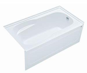 Gemstar 60" RH Drain Alcove Tub with Armrests
 - White AC3260R-0 Hytec