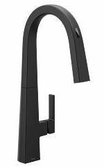 Nio Motion Control Smart Kitchen Faucet with Pulldown Spray - Matte Black S75005EV2BL Moen