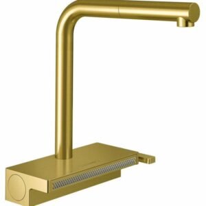 Aquno Select Kitchen Faucet With Pullout Spray - Brushed Gold Optic 73836251 Hansgrohe