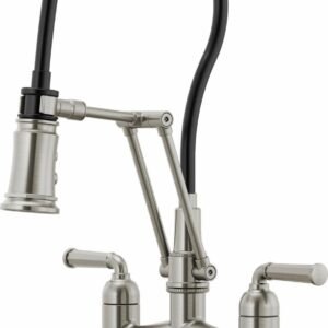 Rook Articulating Bridge Kitchen Faucet - Stainless Steel 62274LF-SS Brizo
