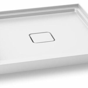 Kover 36" Alcove Acrylic Shower Base with Centre Drain - White BW1226-240 Kalia