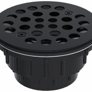 2-Piece ABS Shower Drain x Hub for Molded Shower Bases - Matte Black SD35-MBL +osb