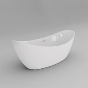Hayden 69" x 29" x 29-3/4" Freestanding Bathtub - White 44347 Acritec