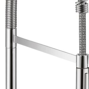 Axor Starck Semi-Pro Kitchen Faucet with Spring Pulldown Spray - Chrome 10820001 Axor