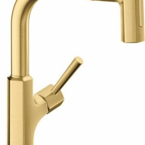 Locarno Kitchen Faucet With Pullout Spray - Brushed Gold Optic 04855250 Hansgrohe