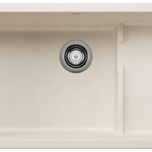 Precis Cascade 2 Bowl Silgranit Undermount Kitchen Sink - Soft White 402883 Blanco