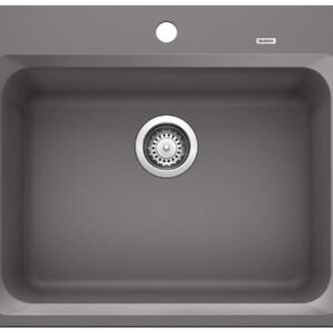 Vision 1 Bowl Silgraint Drop-In Kitchen Sink - Cinder 401401 Blanco