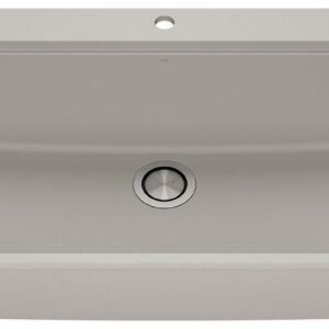 Bacia 33" Granistone 1 Bowl Drop-In Kitchen Sink with Silicone Mat & Drain - Gris/Gray KS2123-330 Kalia