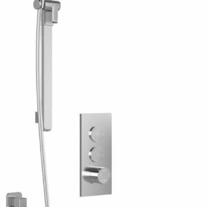 Moroka TB2 Thermostatic Push-Button Shower System with Wall Arm - Chrome BF2095-110 Kalia