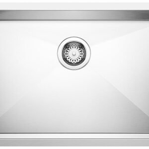 Quatrus R0 U 28 Large 1 Bowl Undermount Kitchen Sink - Satin Polish 402775 Blanco