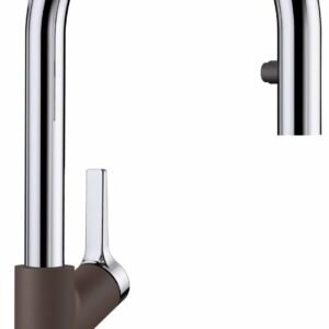 Urbena Kitchen Faucet with Pulldown Spray - Chrome/Cafe 526394 Blanco