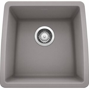 Performa U 1 Bowl Undermount Silgranit Bar Sink - Metallic Gray 401845 Blanco