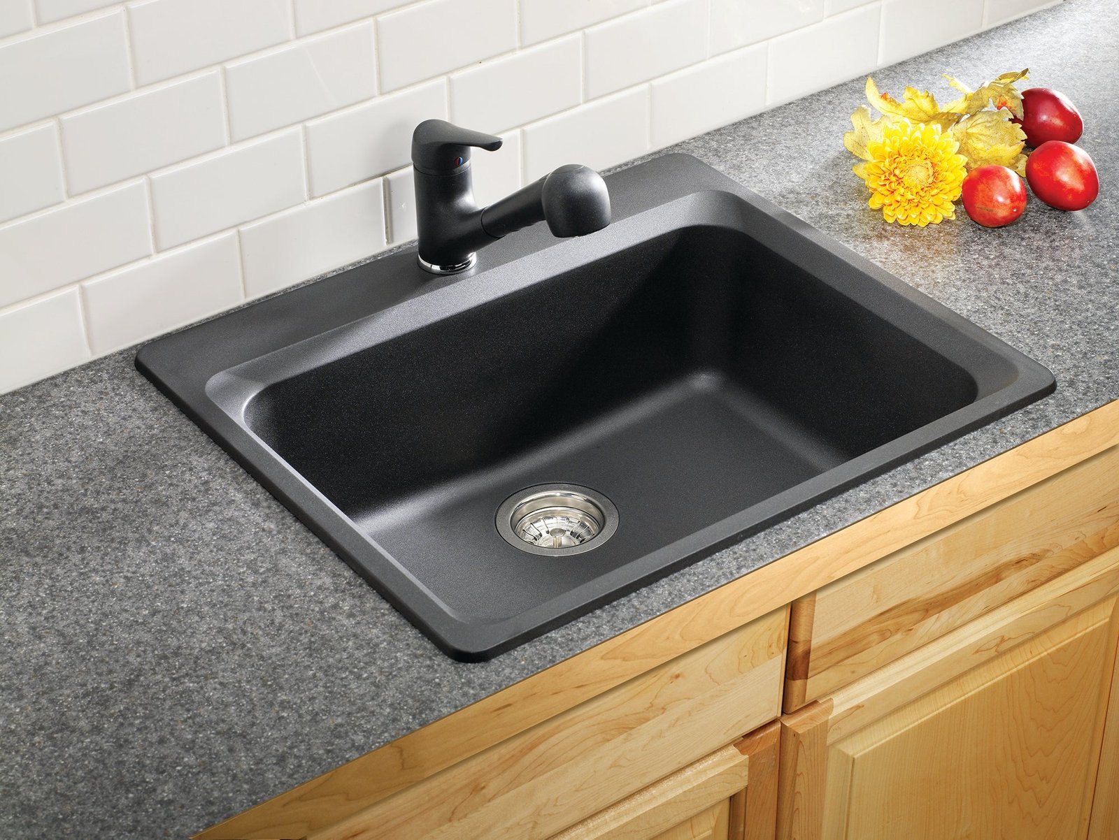 Vision 1 Bowl Silgraint Drop-In Kitchen Sink - Anthracite 400174 Blanco - Image 6