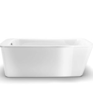 Lounge 64" x 34" End Drain Freestanding Tub - White 105798-000-001-100 Maax