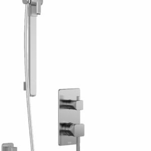 SquareOne PB1 Pressure Balance 2-Way Diverter Shower System with Wall Arm (Less Valve) - Chrome BF2180-110 Kalia