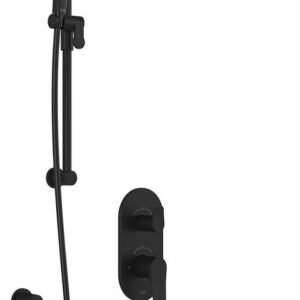 Moroka TD3 Plus Thermostatic Integrated Diverter Shower System with Vertical Ceiling Arm - Matte Black BF1926-160-101 Kalia