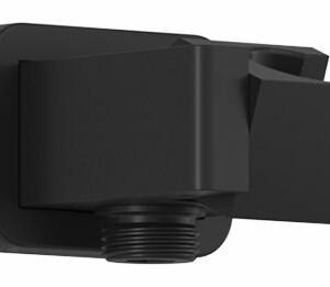 Premia Hand Shower Holder with Wall Outlet - Matte Black 107392-160 Kalia