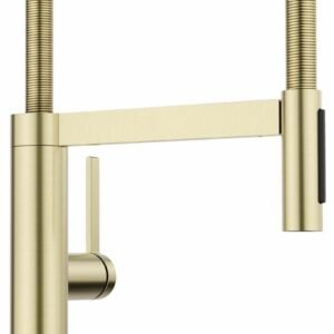 BlancoCulina II Kitchen Faucet with Spring Pulldown Spray - PVD Satin Gold 527476 Blanco