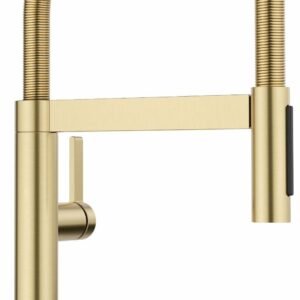 BlancoCulina II Mini Kitchen Faucet with Spring Pulldown Spray - PVD Satin Gold 527483 Blanco