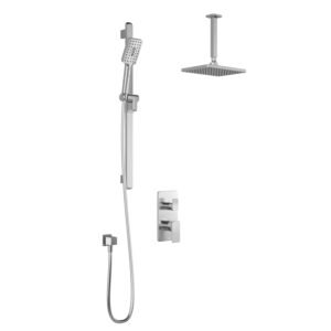 Kareo TD2 Thermostatic Integrated Diverter Shower System with Vertical Ceiling Arm (less Valve) - Chrome BF1992-110-001 Kalia