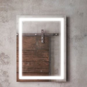 Effect 24" x 32" Illuminated Bathroom Mirror with Touch Switch - Black MR1676-500-001 Kalia