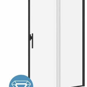 Koncept Evo 48" x 77" Alcove Sliding Shower Door Left Opening - Matte Black DR2048-160-005 Kalia